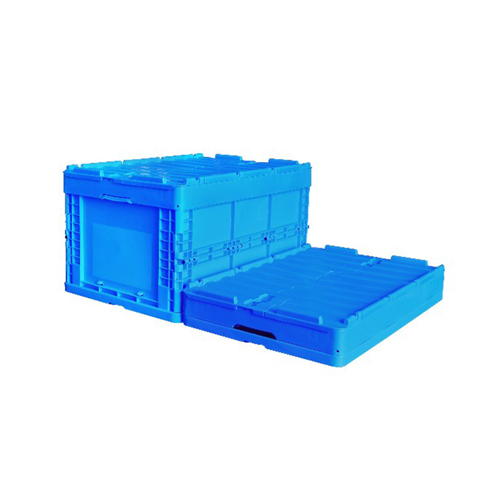 Quanyun Folding box with lid EU auto parts box plastic turnover box HBQY604032C