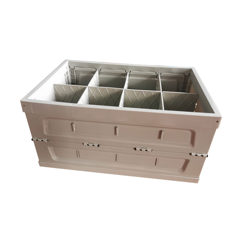 QuanyunFoldable vertical storage box plastic turnover box HBQY6040295W-7PB