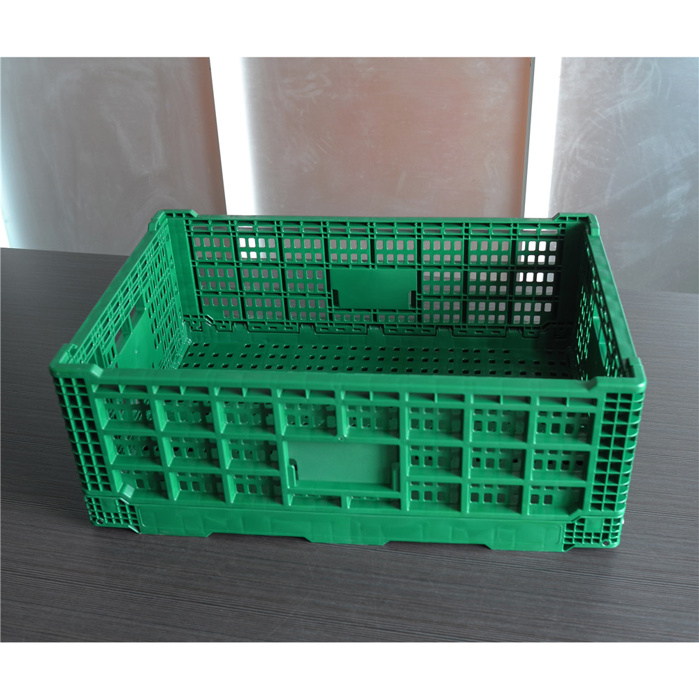 QUANYUN  Collapsible Stackable PP Plastic Container Mesh Crate KN604022W-3