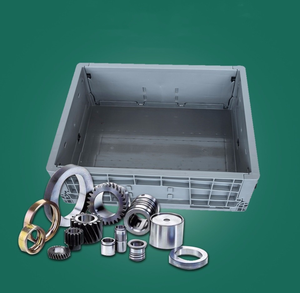 QUANYUN Collapsible Nestable Solid PP Recyclable Folding Container Convenient Plastic Crate QN4030148W