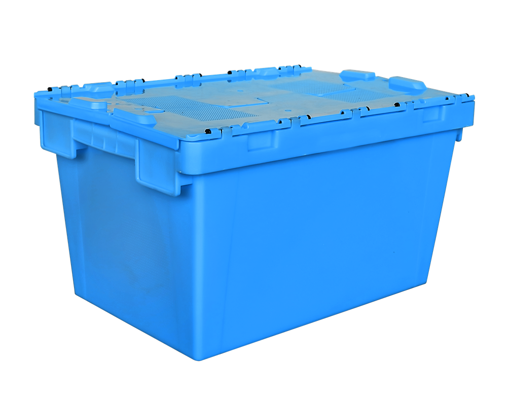 QUANYUN  Large PP Material Folding Container Inclined Storage Crate CX604036C