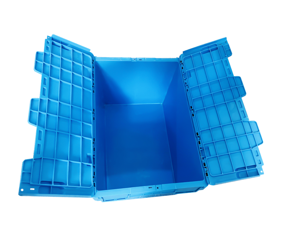 QUANYUN  Large PP Material Folding Container Inclined Storage Crate CX604036C