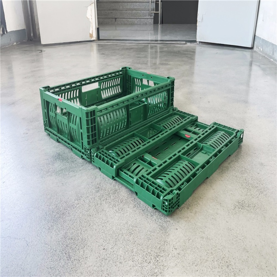 QUANYUN Large Capacity Folding Storage Basket Plastic Fruit and Vegetables Crate KN604018W-HS