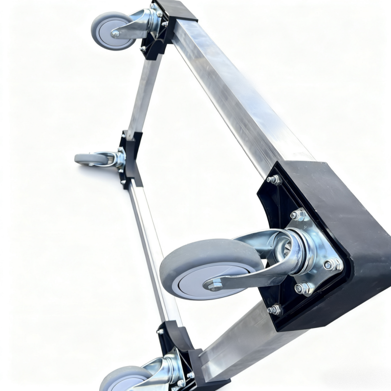 QUANYUN  Plastic Aluminum Alloy Hollow Flatbed Turtle Car Silent Rolling Wheel Dolly WWGC6848