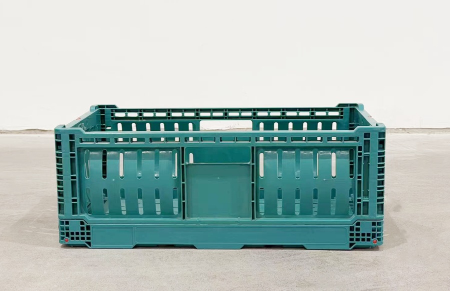 QUANYUN Blue Reusable Nestable PP Folding Basket KN604022W-HS